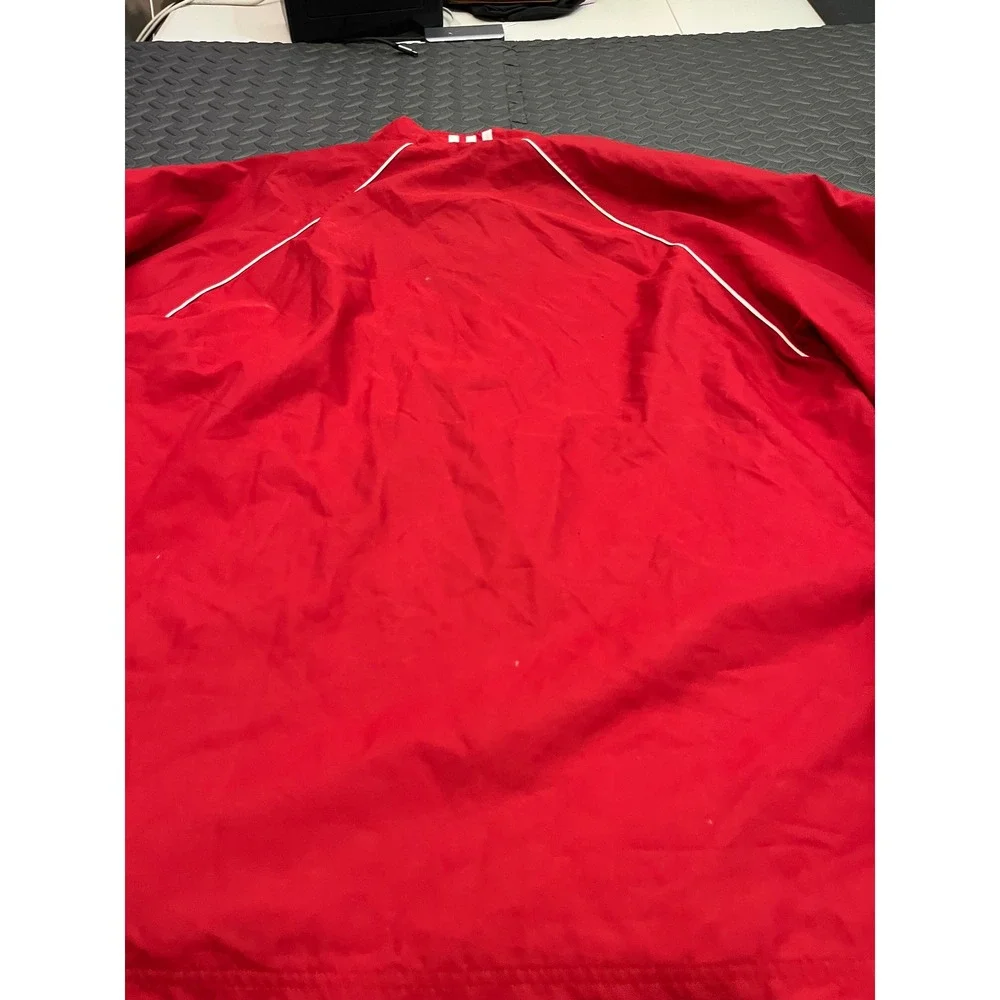Adidas Windbreaker Jacket Mens XL Red NC State Wolfpack NCAA‎ Full Zip Coat